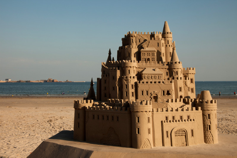 hard work and dedication is what it takes to build a sand castle