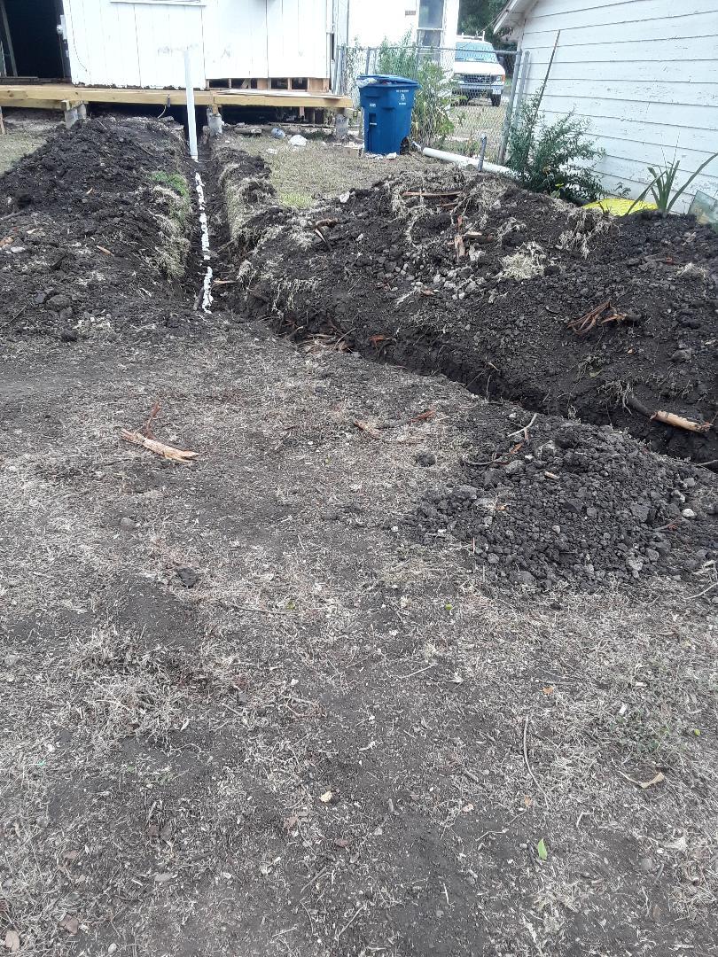 new sewer line going in